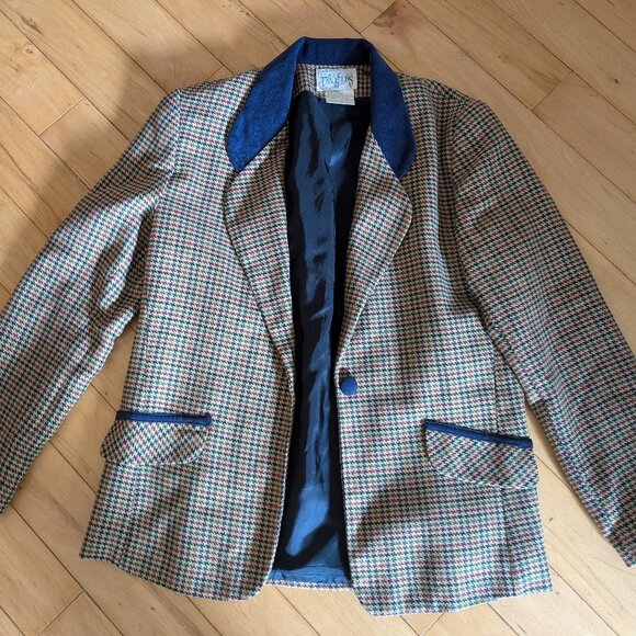 Vintage Plaid Blazer - Picture 1 of 2
